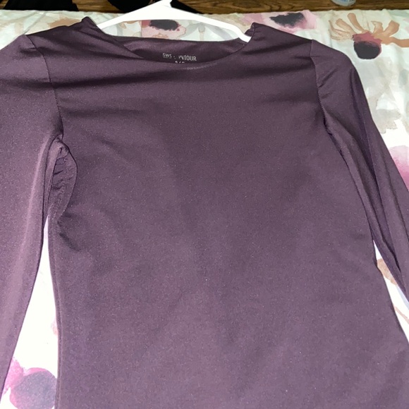 Purple Long-sleeve Bodysuit - Picture 2 of 2